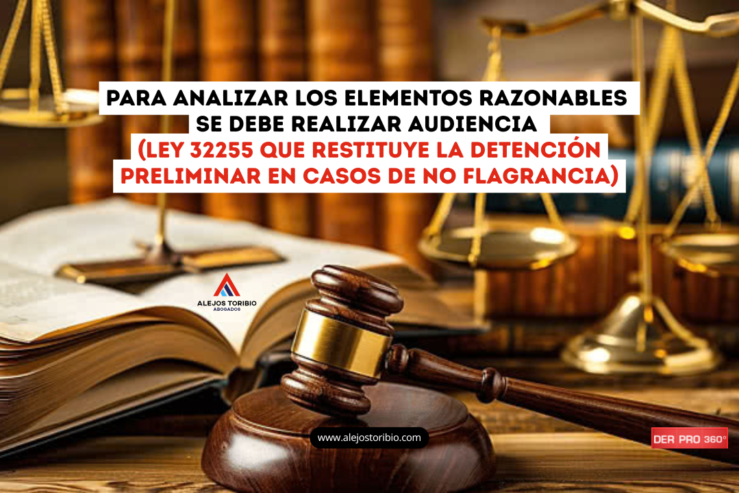 Para analizar los «elementos razonables» se debe realizar audiencia (Ley 32255 que restituye la detención preliminar en casos de no flagrancia)